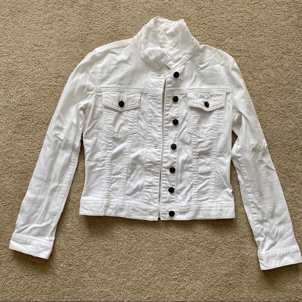 Kut from the Kloth White Denim Jacket
